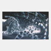 ファンタジーユキヒョウ 長方形シール (正面)