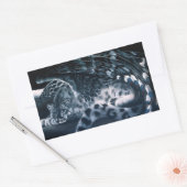 ファンタジーユキヒョウ 長方形シール (封筒)