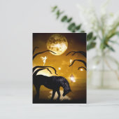 ファンタジーユニコーンと妖精のはがき ポストカード (スタンド正面)