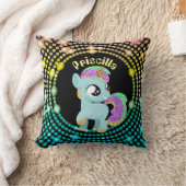 ファンタジーユニコーンのカスタマイズ可能な女の子の部屋枕 クッション (ブランケット)