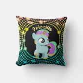 ファンタジーユニコーンのカスタマイズ可能な女の子の部屋枕 クッション (正面)