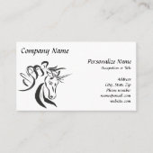 ファンタジーユニコーンスケッチスケッチアートワーク 名刺 (正面)