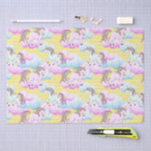 ファンタジーユニコーン模様の女の子パーティー組織 薄葉紙 (クラフト)