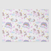 ファンタジーユニコーン模様の女の子パーティー組織 薄葉紙 (正面)