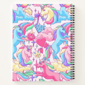ファンタジーユニコーン雲子供スケッチ/練習カスタム ノートブック (裏面)