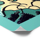 ファンタジーユニコーン – ウッドカット3 ポスター (角)