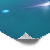 ファンタジーユニコーン(青とピンクの髪) ポスター (角)