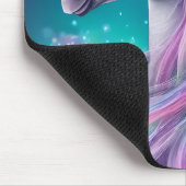 ファンタジーユニコーン(青とピンクの髪) マウスパッド (コーナー)