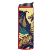 ファンタジーヨーロッパドラゴン – Woodcut 1 タンブラー (回転左)