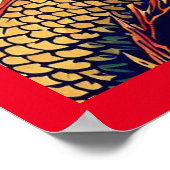 ファンタジーヨーロッパドラゴン – Woodcut 1 ポスター (角)