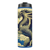 ファンタジーヨーロッパドラゴン – Woodcut 3 タンブラー (正面)