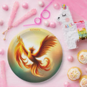 ファンタジーライジングゴールデンフェニックスアールデコスタイル ペーパープレート (パーティー)