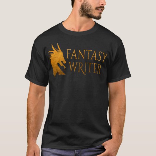 ファンタジーライタードラゴン作家 Tシャツ (正面)