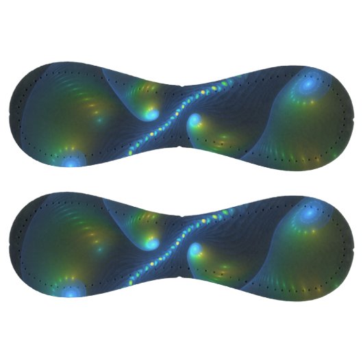 ファンタジーライト抽象芸術ブルーグリーンイエローフラクタル ソフトボール (パネル)