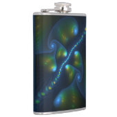 ファンタジーライト抽象芸術ブルーグリーンイエローフラクタル フラスク (右)