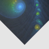 ファンタジーライト抽象芸術ブルーグリーンイエローフラクタル 薄葉紙 (詳細)