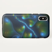 ファンタジーライト抽象芸術ブルーグリーンイエローフラクタル Case-Mate iPhoneケース (裏面(横))