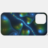 ファンタジーライト抽象芸術ブルーグリーンイエローフラクタル Case-Mate iPhoneケース (裏面 (横))