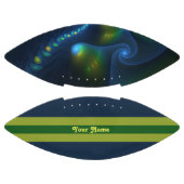 ファンタジーライト抽象芸術ブルーグリーンフラクタル名 アメリカンフットボール (パネル)