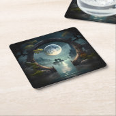 ファンタジーランドスケープムーンラウンドアーチスクエアコースター スクエアペーパーコースター (アングル)