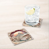 ファンタジーランドスケープ紙カットスクエア紙コースター スクエアペーパーコースター (インサイチュ)