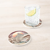 ファンタジーランドスケープ紙カットラウンドサンドストーンコースター コースター (側面)