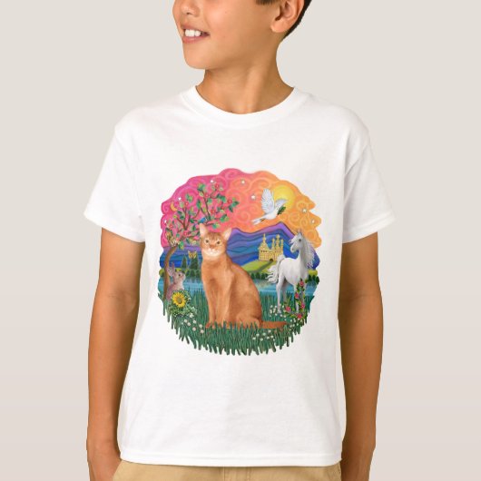 ファンタジーランド – アビシニアン(赤) Tシャツ (正面)