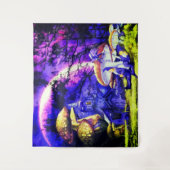 ファンタジーランド(小妖精や小人とキノコ) タペストリー (正面)