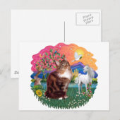 ファンタジーランド(ff) - Maine Coon cat (tabby) ポストカード (正面/裏面)