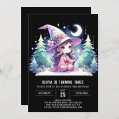 ファンタジーリトルウィザード誕生日 招待状 (正面/裏面)