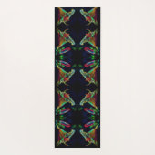 ファンタジーリリー抽象芸術フラワーアート ヨガマット (裏面)