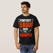 ファンタジーリーグチャンピオンフットボール2021勝者ヴィンタ Tシャツ (正面フル)