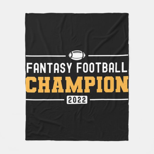 ファンタジーリーグチャンプ2022勝者ファンタジーサッカー フリースブランケット (正面)