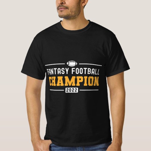 ファンタジーリーグチャンプ2022勝者ファンタジーサッカー Tシャツ (正面)