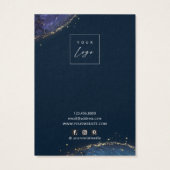 ファンタジールックスブルー金ゴールドイヤリングディスプレイカード (裏面)