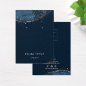 ファンタジールックスブルー金ゴールドイヤリングディスプレイカード (デスク)