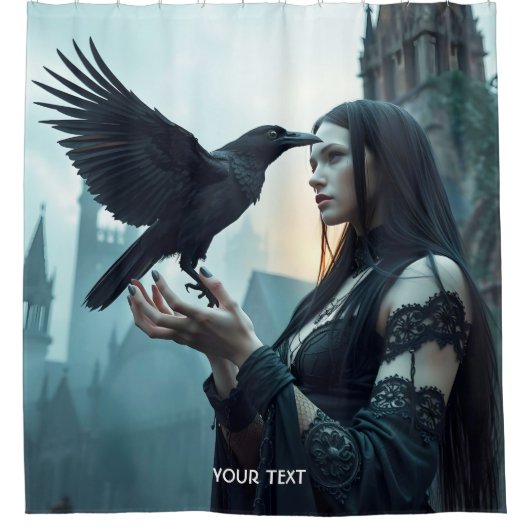 ファンタジールネッサンスのゴシック様式の女性 シャワーカーテン (正面)