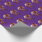 ファンタジールビーレッドドラゴンパープル ラッピングペーパー (角)