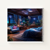 ファンタジールームの夜のデスクマット ノートブック (裏面)