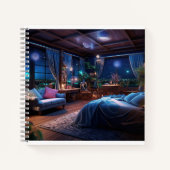 ファンタジールームの夜のデスクマット ノートブック (正面)