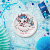 ファンタジーレインボーユニコーンベビーシャワー ペーパープレート (パーティー)