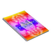 ファンタジーレインボー森林の夢見る鹿 ノートブック (右側)