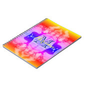 ファンタジーレインボー森林の夢見る鹿 ノートブック (左側)