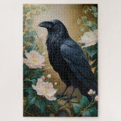 ファンタジーレイヴン&開花 – 魅惑の神秘的な芸術 ジグソーパズル (縦)