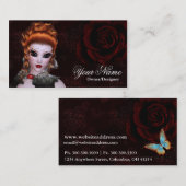 ファンタジーレッドヘッドダークゴシックスタイル名刺2 名刺 (正面/裏面)