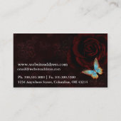 ファンタジーレッドヘッドダークゴシックスタイル名刺2 名刺 (裏面)