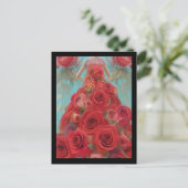 ファンタジーレッドローズ結婚ズドレスゴシックブライドDiva ポストカード (スタンド正面)