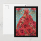 ファンタジーレッドローズ結婚ズドレスゴシックブライドDiva ポストカード (正面/裏面)