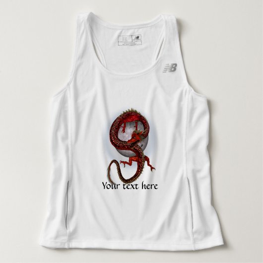 ファンタジーレッド・ドラゴン Tシャツ (デザイン正面)