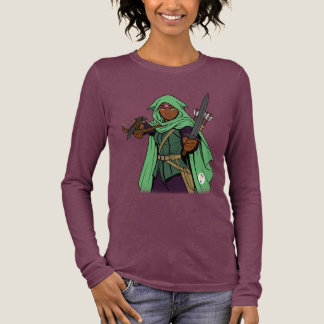 ファンタジーレンジャー グリーン フードの冒険者アート トライブレンドTシャツ